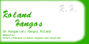 roland hangos business card